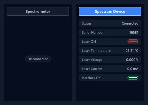 Spectrum Panel on Dashboard