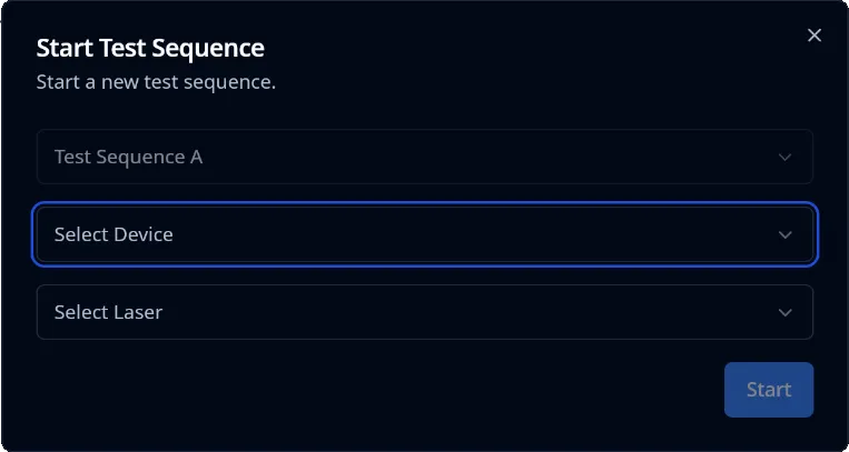 Test Sequence Start